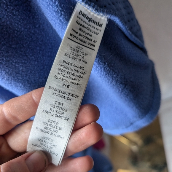 Patagonia NWOT Microdini Full Fleece Hoodie Zip Jacket Xxl Womens Hot Pink Blue - Picture 8 of 13